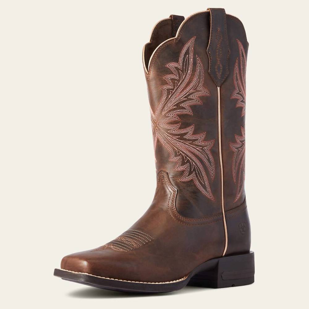 NEW ARIAT women's west bound western boot in sassy brown